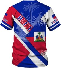 Personalized Haiti Pride Flag Shirt, Haitian Pride T shirt 3D for Men & Women