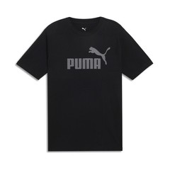 PUMA Essentials Logo Crew Neck Short Sleeve T-Shirt Mens Black Casual Tops 68884