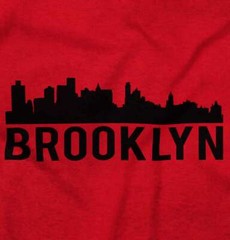 Brooklyn City Skyline Silhouette Urban NYC Fashion Novelty Tee T-Shirt Tee