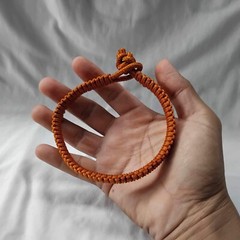 NEW Buddhist alms bowl strap, braided rope style, centipede pattern, length 30cm