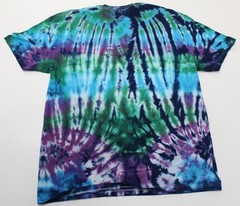 Tie Dye T-Shirt Adult XL Green Teeth Trees Gildan Softstyle Cotton Short Sleeve