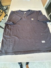 Carhartt K84 Workwear Loose Fit Short-Sleeve Henley T-Shirt with Pocket. Used bu