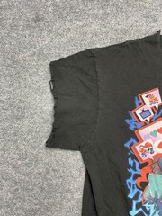 Hazbin Hotel Vox Graphic T-Shirt XL Black Anime Cartoon Streetwear A24…