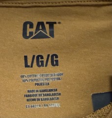 Caterpillar (CAT-Trademark) Tee Apparel Accessories Cotton (Mens Size Large) NEW