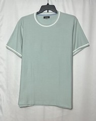 Alfani Men’s Tipped Textured Pique Short Sleeve T-Shirt Blue 2XL