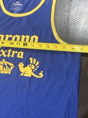 Corona Extra Tank Top Mens Size Medium Blue Sleeveless Muscle Tee Graphic Cotton