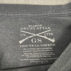 Grunt Style Shirt Mens XL Black Long Sleeve Eagle Flag Graphic Tee Patriotic