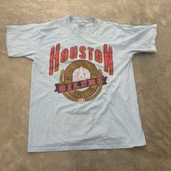 Vintage 90s Houston Oilers Member Club NFL Nutmeg T-Shirt Size XL