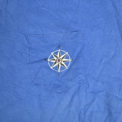 Vintage Compass Rose Shirt Mens XL Made USA Skiing Pocket Tee Make The Run 90s