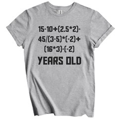 15th Birthday Shirt – 15 Years Old Algebra Equation Math T-Shirt