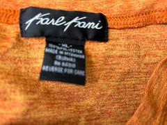 Karl Kani Orange heather short sleeve Polyester Wicking T Shirt Mens size XL