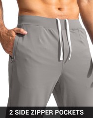 Men’s Golf Joggers Pants Zipper Pockets Stretch Sweatpants Slim Fit Track Work