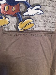 VINTAGE Disney Store Mickey Mouse Cartoon T-Shirt XL Gray Classic Movie TV