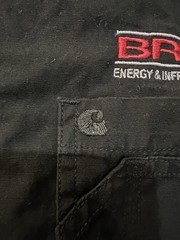 🟥🟥🟥 CARHARTT BRAND ENERGY SERVICES CANVAS LONG SLEEVE SHIRT MEN’S LARGE S207