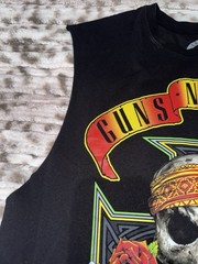 Guns N Roses Sleeveless T-shirt 2021 Tour Black Concert Dates Rock And Roll