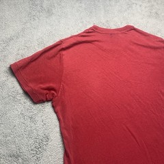 Hollister Tshirt Men’s Red Logo Crew Neck Short Sleeve Cotton Poly Blend Size M