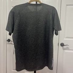 Kenneth Cole Men Tech Raglan Active T shirt M Black/gray Reflective 0068