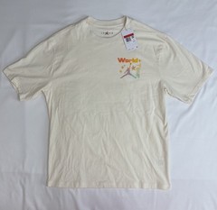 Nike Air Jordan Men’s Cream T-Shirt Sz Large Jumpman World Tour NEW IF3155-110