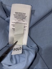 Polo Ralph Lauren Men’s Long Sleeve Hooded T-Shirt Baby Blue XL Drawstring Logo