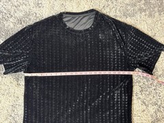 SHEIN, Men’s Textured Black Pattern Short Sleeve Tshirt, X Large
