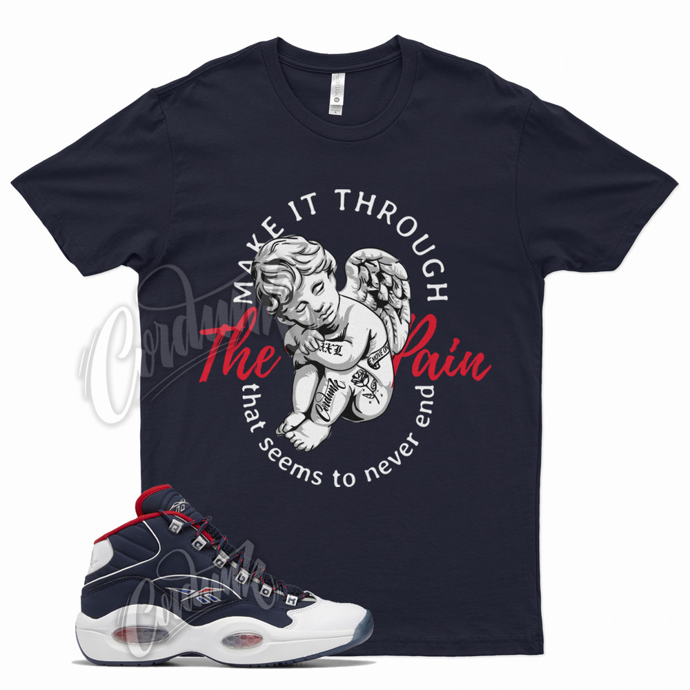 Navy TP T Shirt for Question Mid Ftwr White Vector Red Blue
