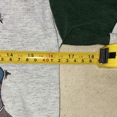 VINTAGE. Looney Tunes Taz Ringer V-Neck Graphic Tee Gray/Green Cotton M KIDS