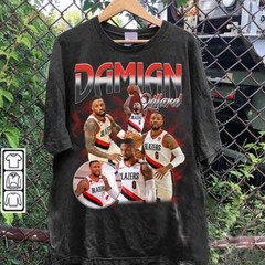 Vintage 90s Damian Lillard T-Shirt – Damian Lillard Hoodie – Retro American Bask