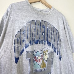 Vintage 80’s Georgetown Hoyas NCAA Single Stitch Grey Tee Shirt – XL