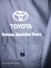 Doosan Pit Crew Work Shirt, XXL & adjustable hook & loop Strap Hat