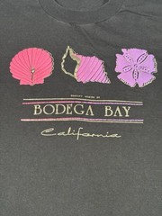 Vintage 90s Bodega Bay California Seacliff Design Single Stitch Sea Shells USA