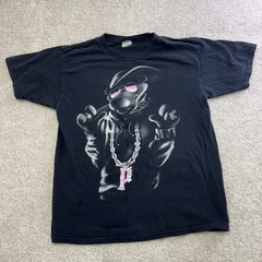 Vintage Y2K Pink Panther Shirt Mens L Faded Black Gangster Cartoon Parody Shadow