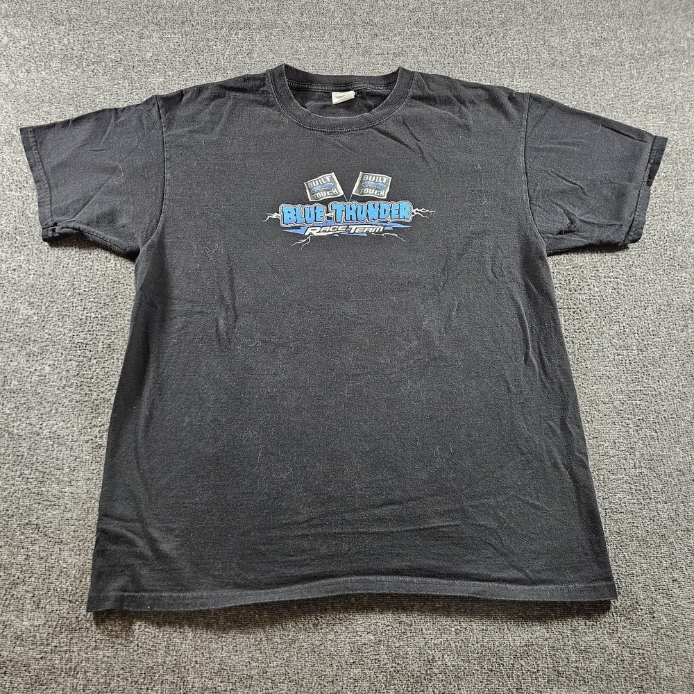 Blue Thunder Ford Monster Truck Shirt Mens XL Black Double-Sided Graphic Tee