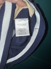Paisley & Gray Slim Fit Knit Striped T-Shirt Navy White Beige Green L