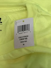 Men CSG Citron Fresh Green Basic T-Shirt Sz M Or XL Cotton Blend Short Sleeve BN