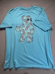Riot Society Pineapple Bear T-Shirt Teal Blue Graphic Tee Mens Large