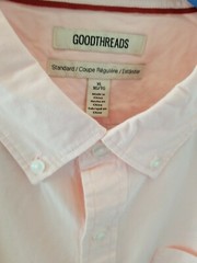 Goodthreads Men’s Short Sleeved Collar button Up XL Pink Brand NEW