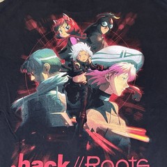 Vintage Y2K Hack Roots T-Shirt AAA Size XL Anime Comic Manga Bandai Promo Tee