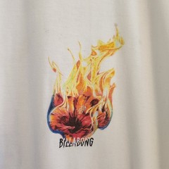 Billabong Men’s Size XXL White Fire Flower T-shirt New