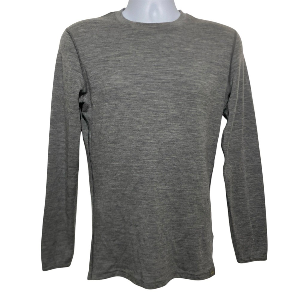 Meriwool Layers 250G Grey Merino Wool Base Layer Long Sleeve Shirt Grey Mens M