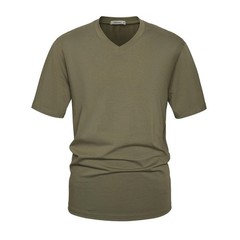 Men’s V-Neck T-Shirt – Premium 95% Cotton 5% Spandex Soft Slim Fit Tee, Breat…