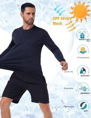 7 Pack Long Sleeve Shirts for Men Moisture Wicking Sun Protection UV UPF 50+ …