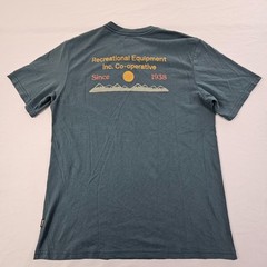 REI Recreational Equipment Co-op Green Short Sleeve Cotton Blend T-Shirt Adult M
