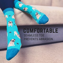 Women’s Premium Comfort Animal Socks Pug Socks 4-10