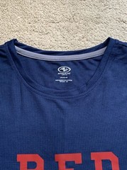 NEW AW DriWorks RED WHITE & BOOZY Performance T Shirt Tee NAVY BLUE LARGE MS $40