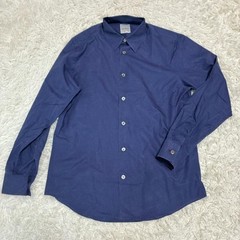 Paul Smith Navy Cotton Long Sleeve Shirt Casual Formal Japan For 14+
