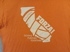 Gildan Softsytle T-Shirt Orange Volleyball FORZA1 California Graphics Size Large