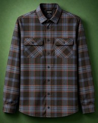 New Stance Lowell Black Long Sleeve Men’s Button Up Flannel Shirt RMHD-202