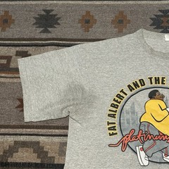Vintage FUBU Platinum Fat Albert Junkyard Gang Tee Mens 2XL Gray Y2K