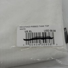 Todd Snyder Tank Top Mens XL White Ribbed Tank Top KN1270422 Pima Cotton Modal