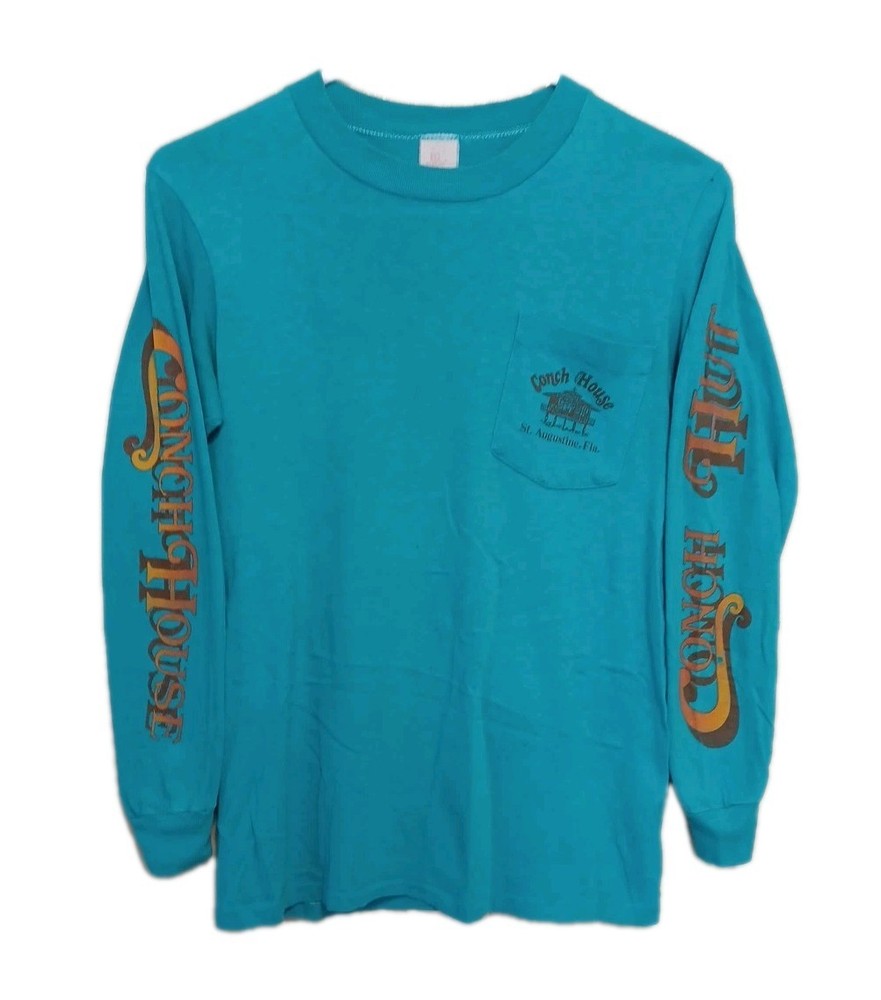 Vintage Capt.Jim’s Conch Hut St Augustine Fla.Shirt Sz Small Runs Smaller As-Is